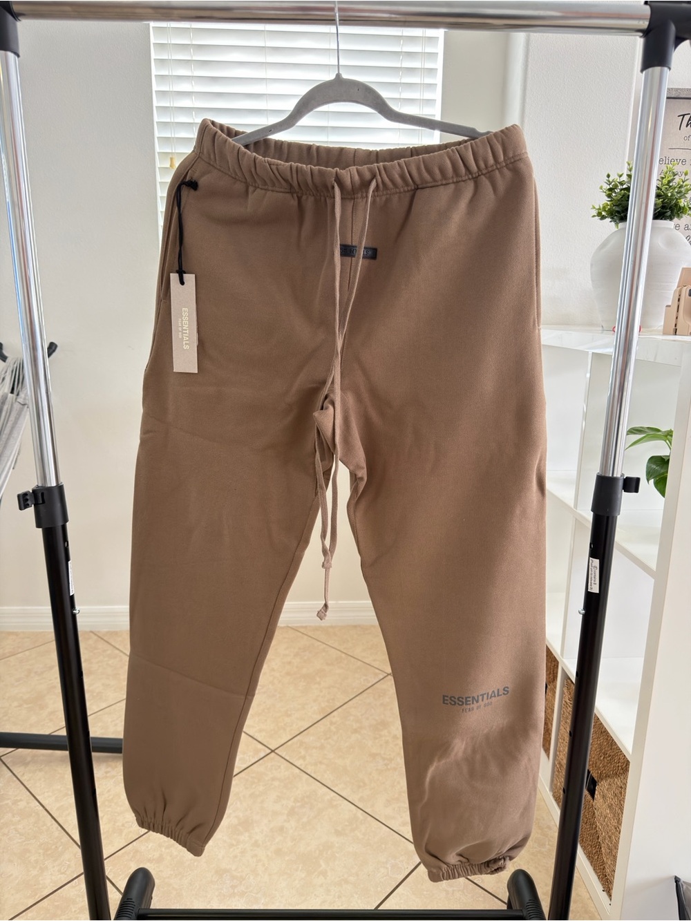 Fear of God Brown ESSENTIALS Men’s Jogger Sweatpants